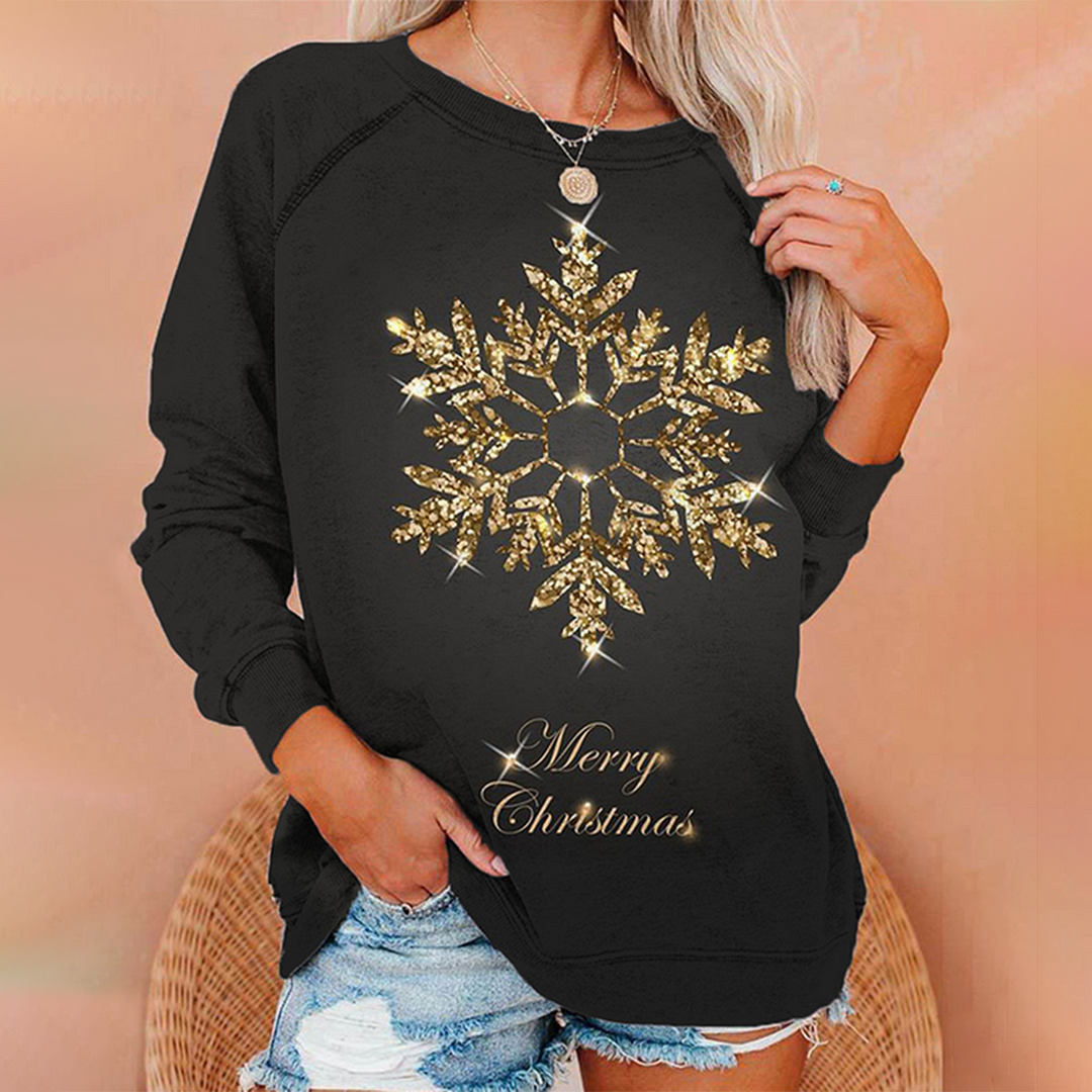 Women's Casual Merry Christmas Printed Sweatshirt