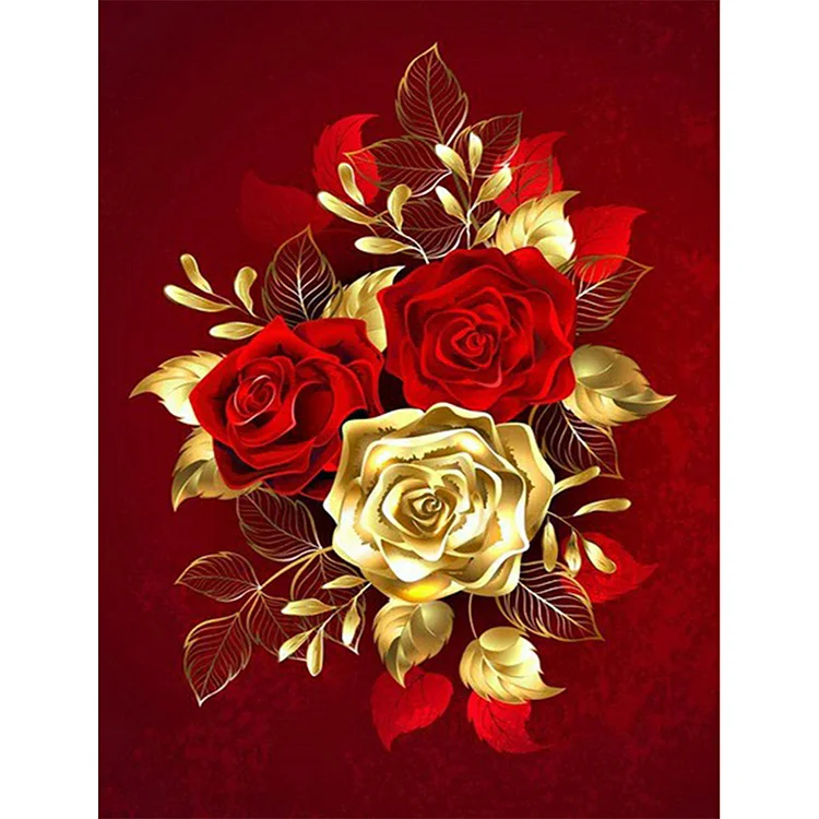 Golden Rose 11CT Counted Cross Stitch 40*58CM