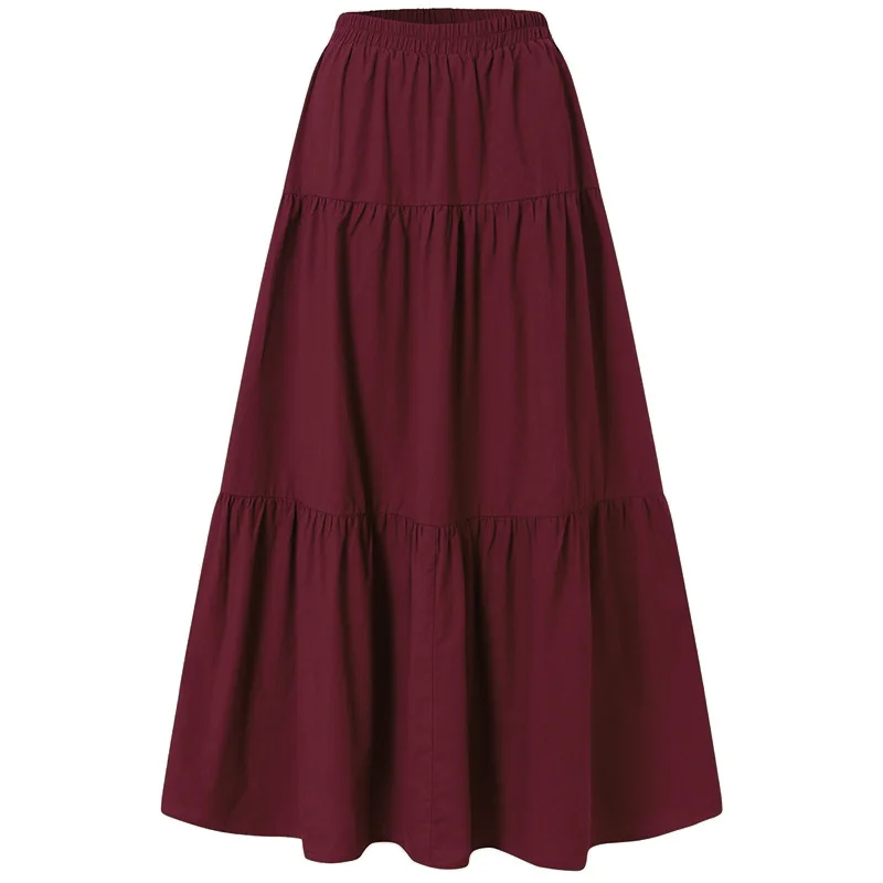 Women's Y2K Vintage Fairycore Aesthetic High Waist Elegant Pleated Long Skirt