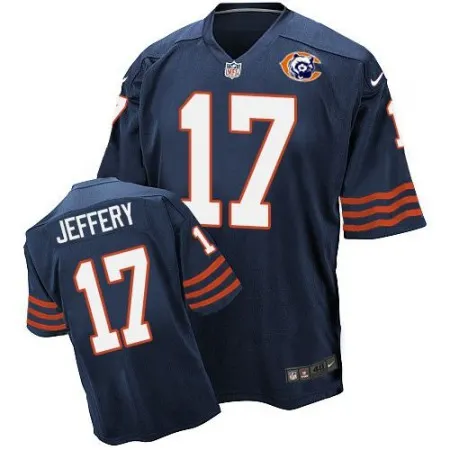 Bears #17 Alshon Jeffery Navy Blue Throwback Men's Stitched NFL Elite Jersey