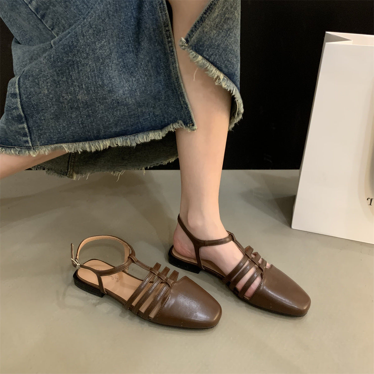 GOOSHOE Vintage Fairy Tale Braided Roman Flat Shoes