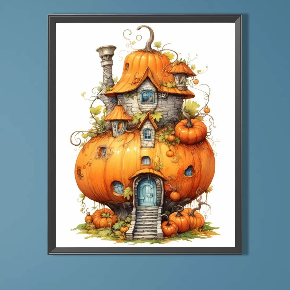 Diamond Painting - Full Round Drill - Pumpkin House(Canvas|40*50cm)