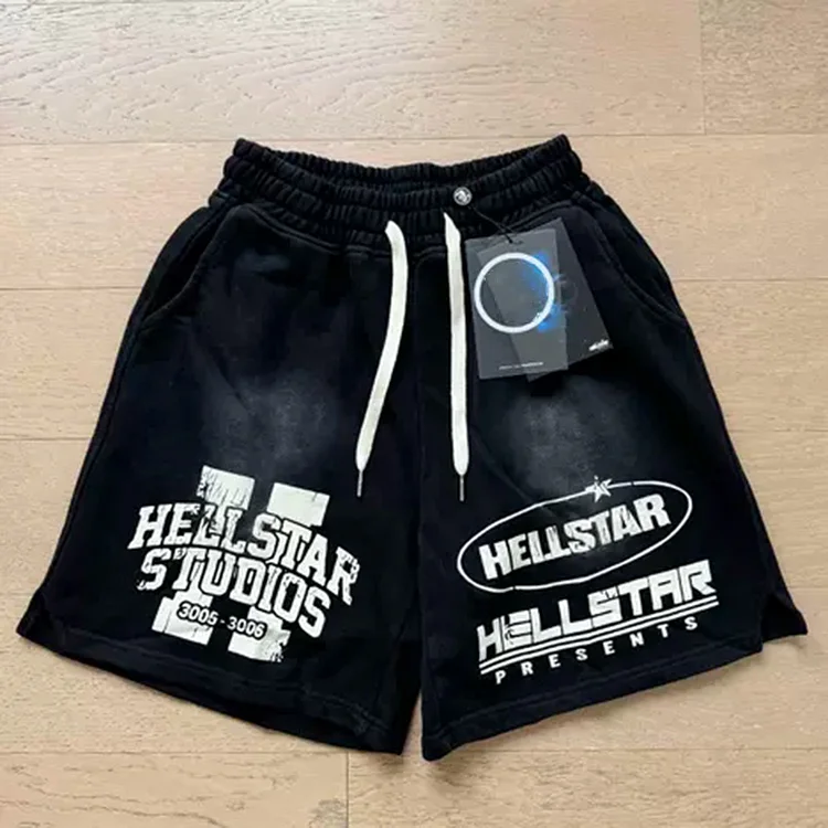 Vintage Hellstar Studios Graphic Casual Fashion Shorts
