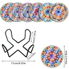 (US Local)[Upgrade]6pcs/set DIY Diamond Painting Waterproof Case Classic Mandala Coaster Gift Decor Set