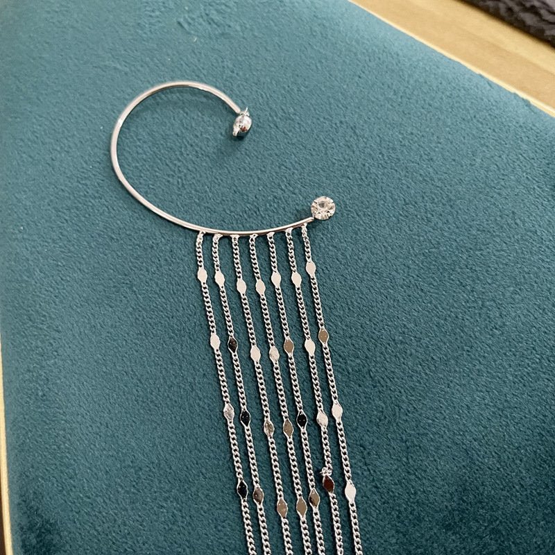 Sterling Silver Long Tassel Earring