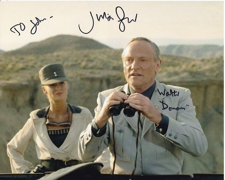 JULIAN GLOVER Signed INDIANA JONES WALTER DONOVAN Photo Poster paintinggraph - To John