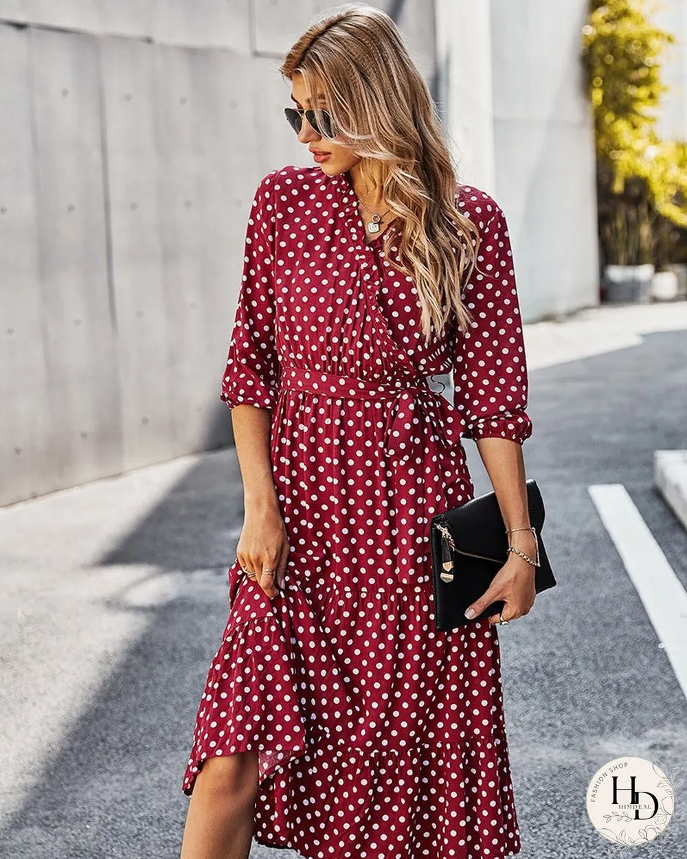Women's Spring and Summer Classic Polka Dot Print Dress Women