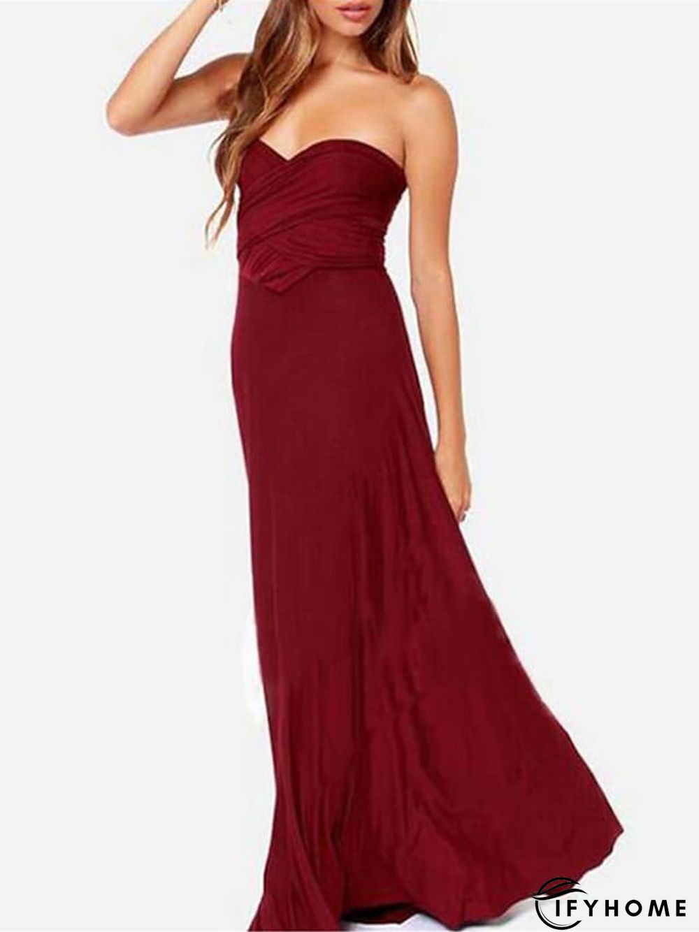 Women‘s Prom Party Dress Swing Dress Long Dress Maxi Dress Green Black Blue Sleeveless Pure Color Backless Spring Summer V Neck Party S M L XL | IFYHOME