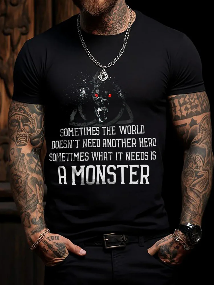 Herren Viking Ein Monster Kurzarm T-Shirt