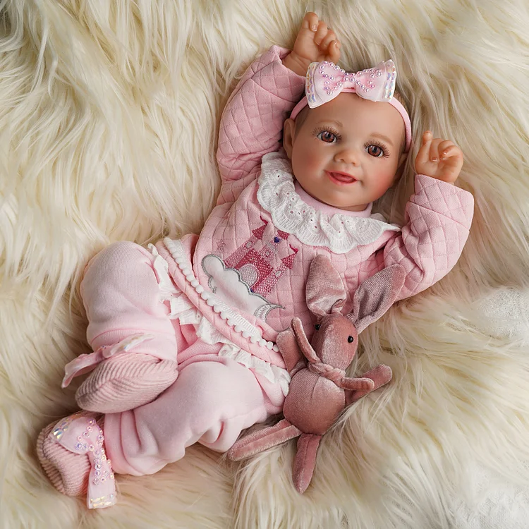 Babeside Smiling Reborn Baby Sunny 17'' Little Infant Girl Healing of the Heart with High-Level Painting
