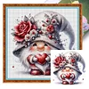 Flower Gnome - 18CT Stamped Cross Stitch - 30*30cm - Cartoon