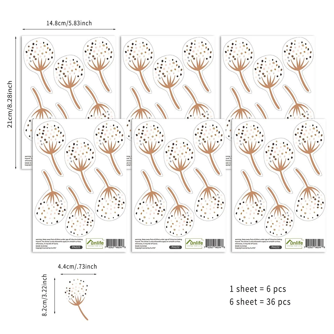 Boho Nursery Creative Wall Sticker for Kids Room Baby Girls Boys Living Room Home Decor Cartoon Dots Animals Vintage Stickers