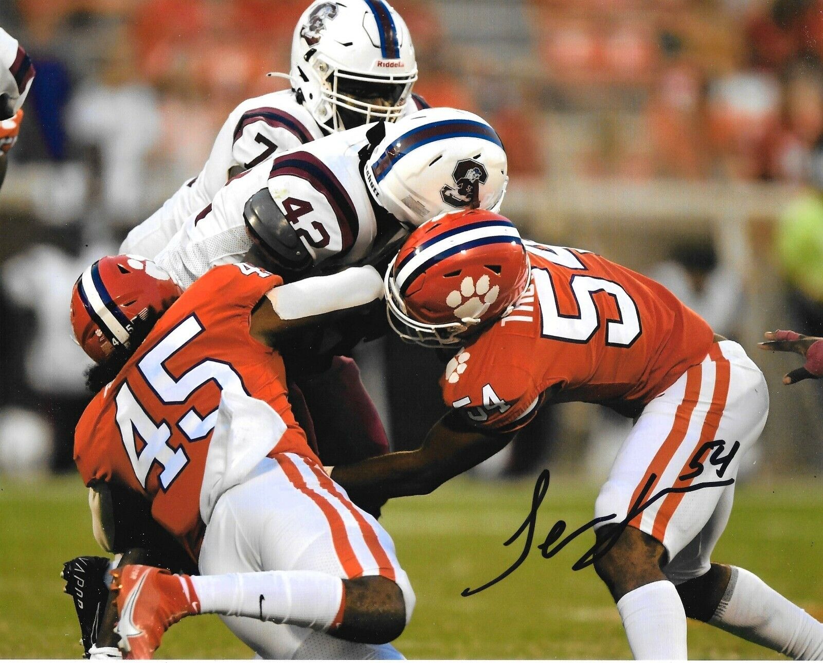 JEREMIAH TROTTER JR HAND SIGNED CLEMSON TIGERS 8X10 Photo Poster painting W/COA