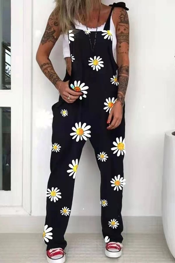 New Floral Casual Cargo Pants