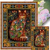 (US Only)Cat Printed Cross Stitch Kit 50x67cm DIY 11CT Thread Art Needlework Home Decor