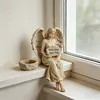 Guardian Angel Shelf Sitter Engraved Memorial Garden Angel Stone Home Decoration