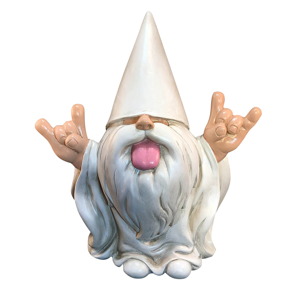 

Funny Resin Dwarf White Old Man Statue Gardening Lawn Naughty Gnome Decor, 501 Original