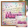 March-18CT Stamped Cross Stitch 25*25cm/9.84*9.84in tapestrymarket