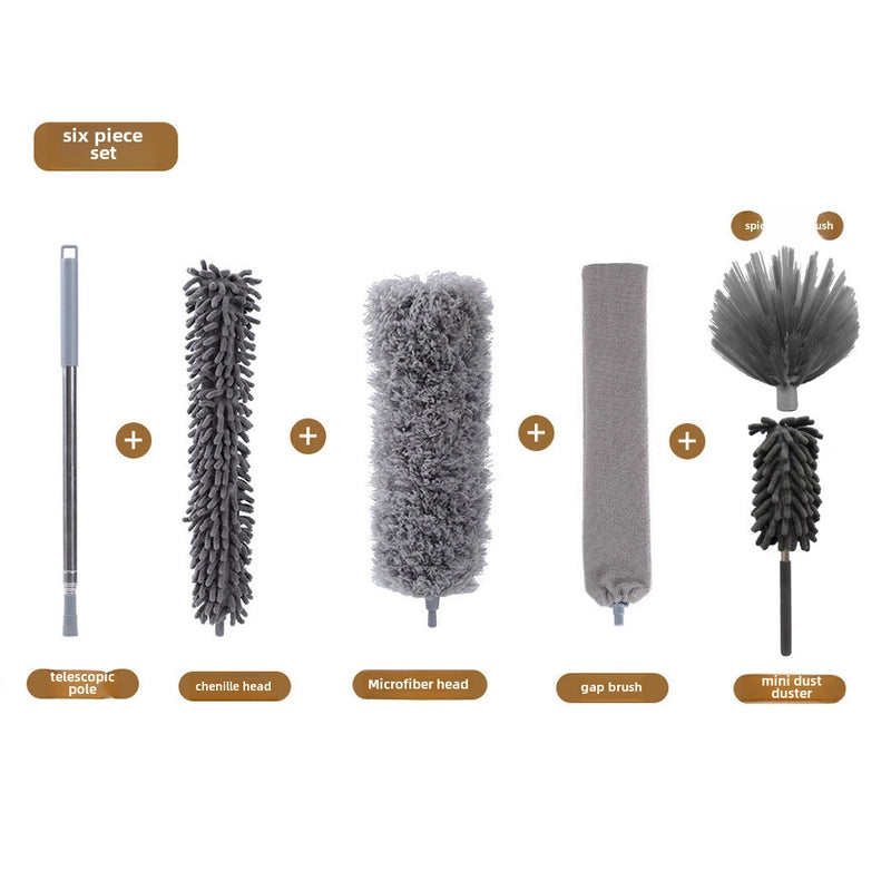 Feather Duster Household Super Long Dust Duster Car Household Cleaning Dust Duster Retractable Pole Dust Duster