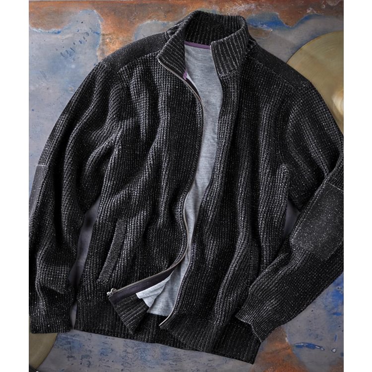 Pre-sale men's Solid color long-sleeved casual sweater coat
