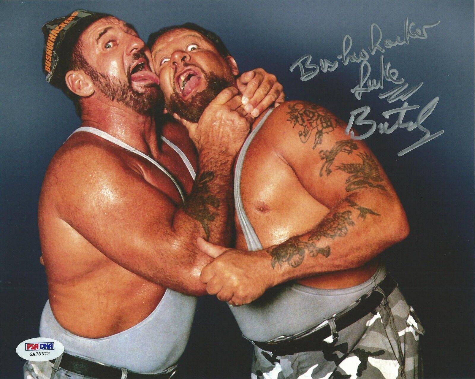 The Bushwhackers Luke & Butch Signed WWE 8x10 Photo Poster painting PSA/DNA COA Picture Auto'd 2