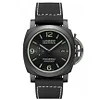 PAM01118 44mm Carbon Black Element Green Markers Nylon Strap