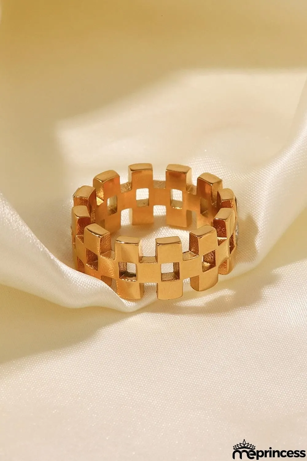 Contrast Stainless Steel 18K Gold-Plated Ring