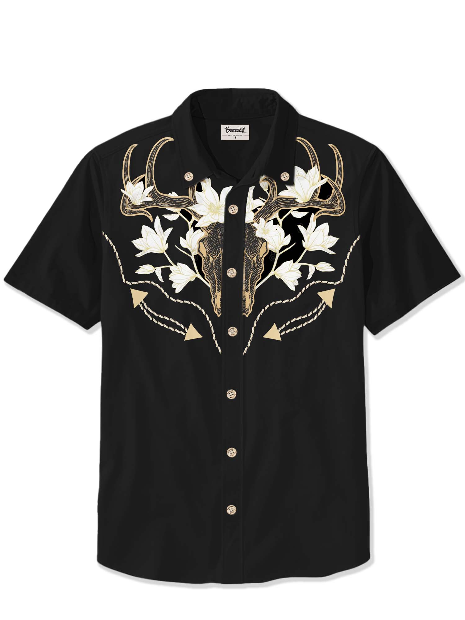 Lily And Skull Sheep Head - 100% Cotton Shirt