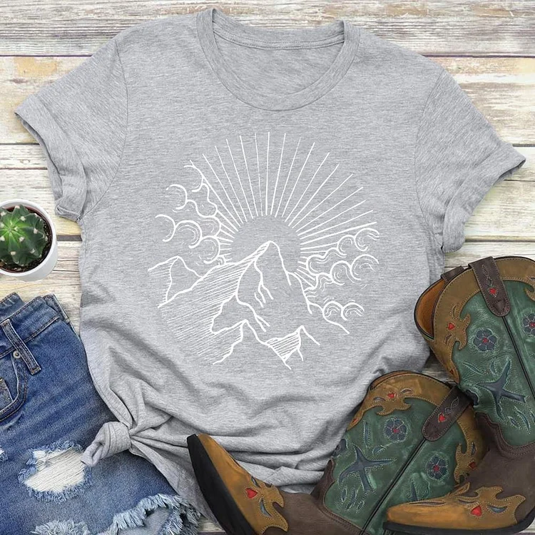 Mountain sunrise T-shirt Tee --Annaletters