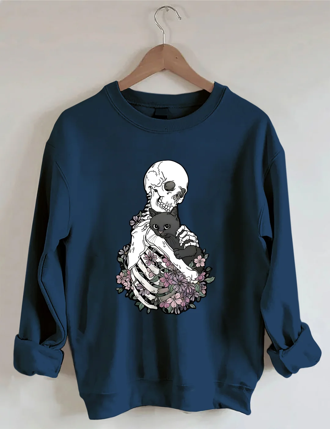 Halloween Skeleton Cat Sweatshirt