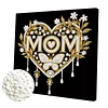 DIY Pearl Painting Maternal Love for Home Wall Decor with Frame(25x25cm)