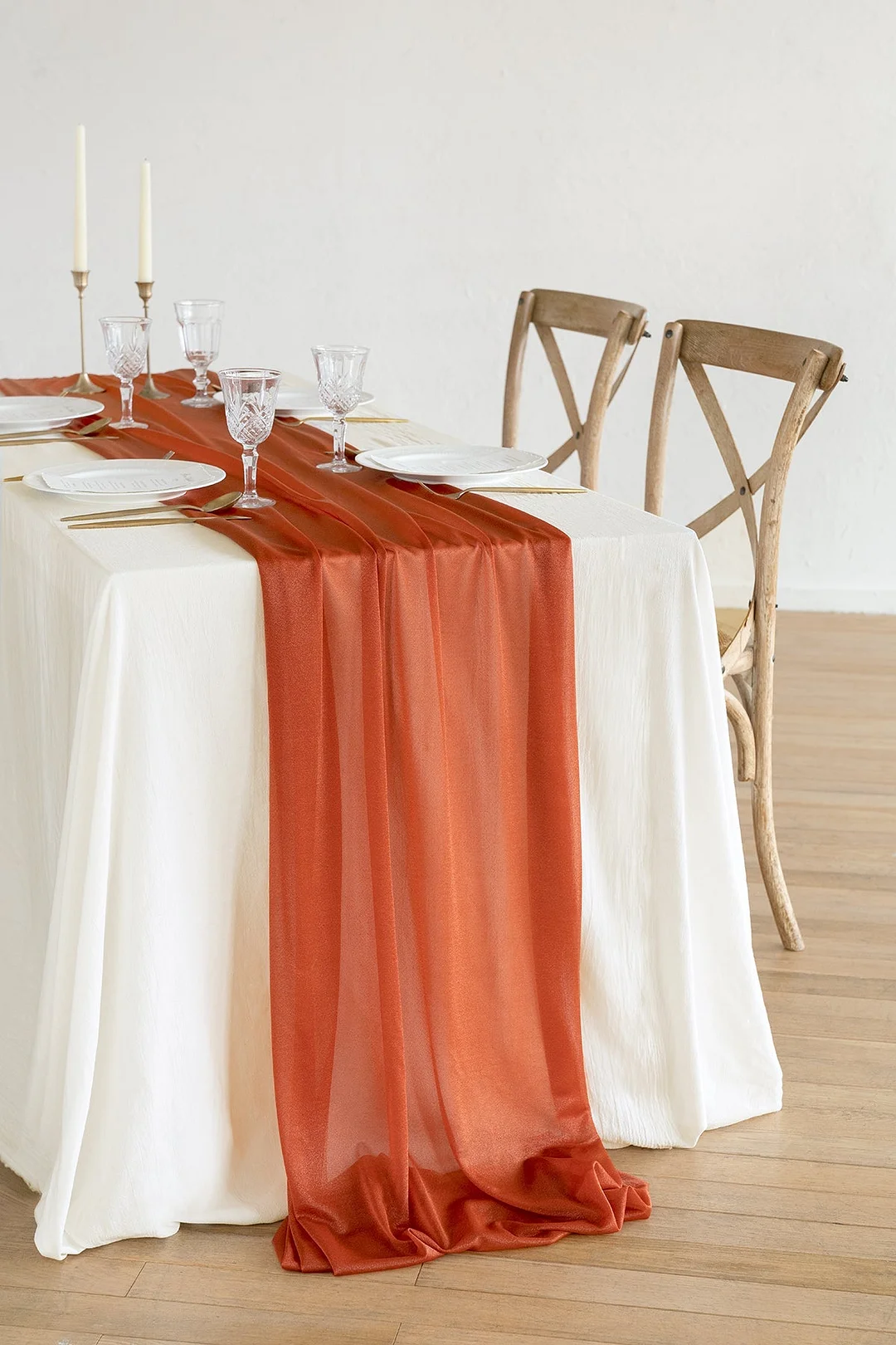Head Table Flower Garland in Sunset Terracotta