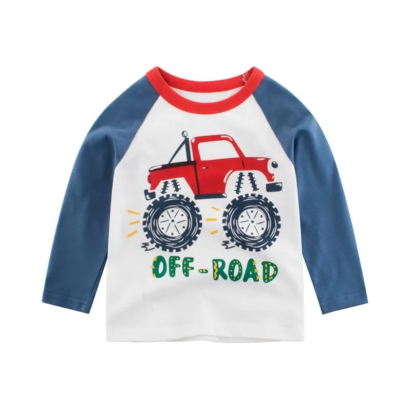 Kids Clothes Boys Solid Cotton T-shirts Children Autumn Winter Sweatshirts Cartoon Girls Long Sleeve Tops Baby Boy T Shirts