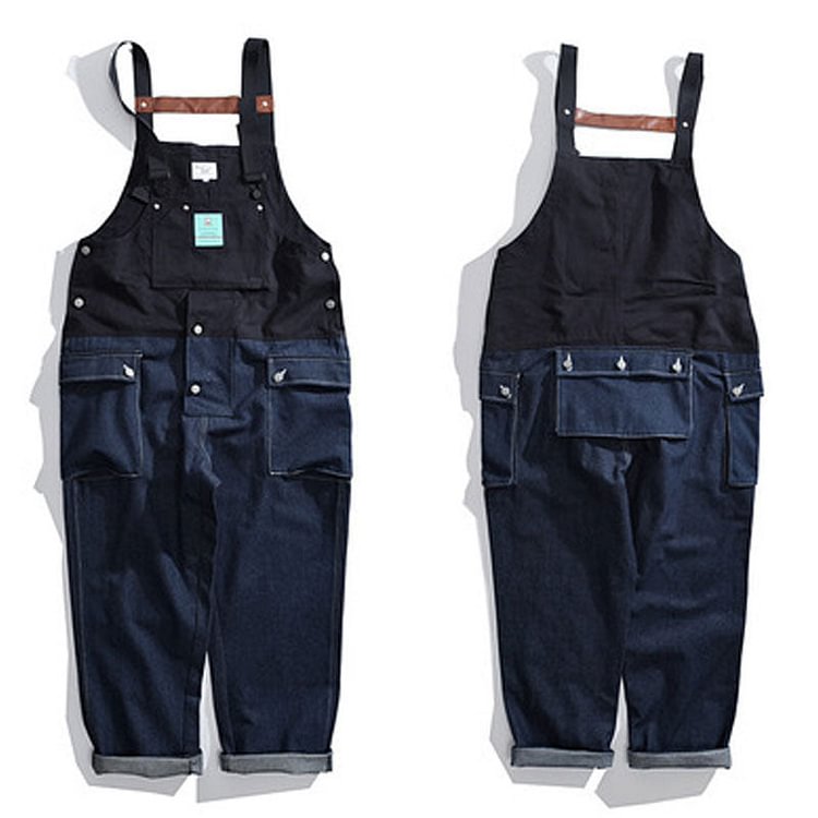 Men's Plus Size Retro Sports Trousers Overalls Denim Men Jeansmen Denim Overalls