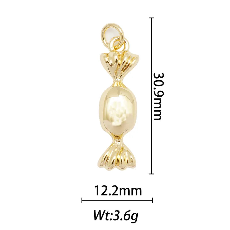 1 Piece 13.8*28.1mm 15.9*26mm 21.7*28.4mm Copper Pearl Zircon 18K Gold Plated Animal Paw Print Shell Jewelry Accessories Pendant