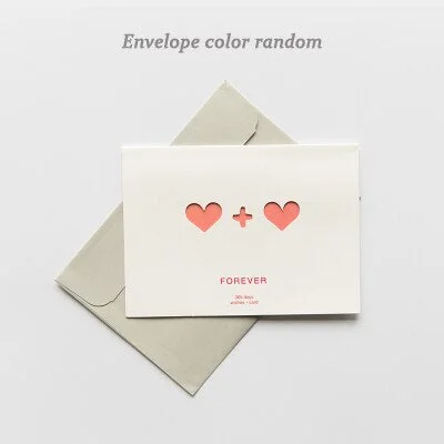 1pc Sweet warm Valentine's Day hollow greeting card envelope Girlfriend boyfriend lover gift thanks birthday party supplies