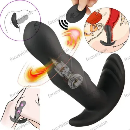pornhint Pornhint Male Prostate Massager Rotation Anal Butt Plug Vibrator Dildo Sex Toys For Men