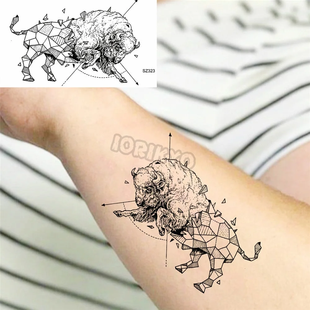 Minimalist Polar Bear Small Temporary Tattoos For Women Men Realistic Dandelion Hummingbird Fake Tattoo Sticker Forearm Tatoos