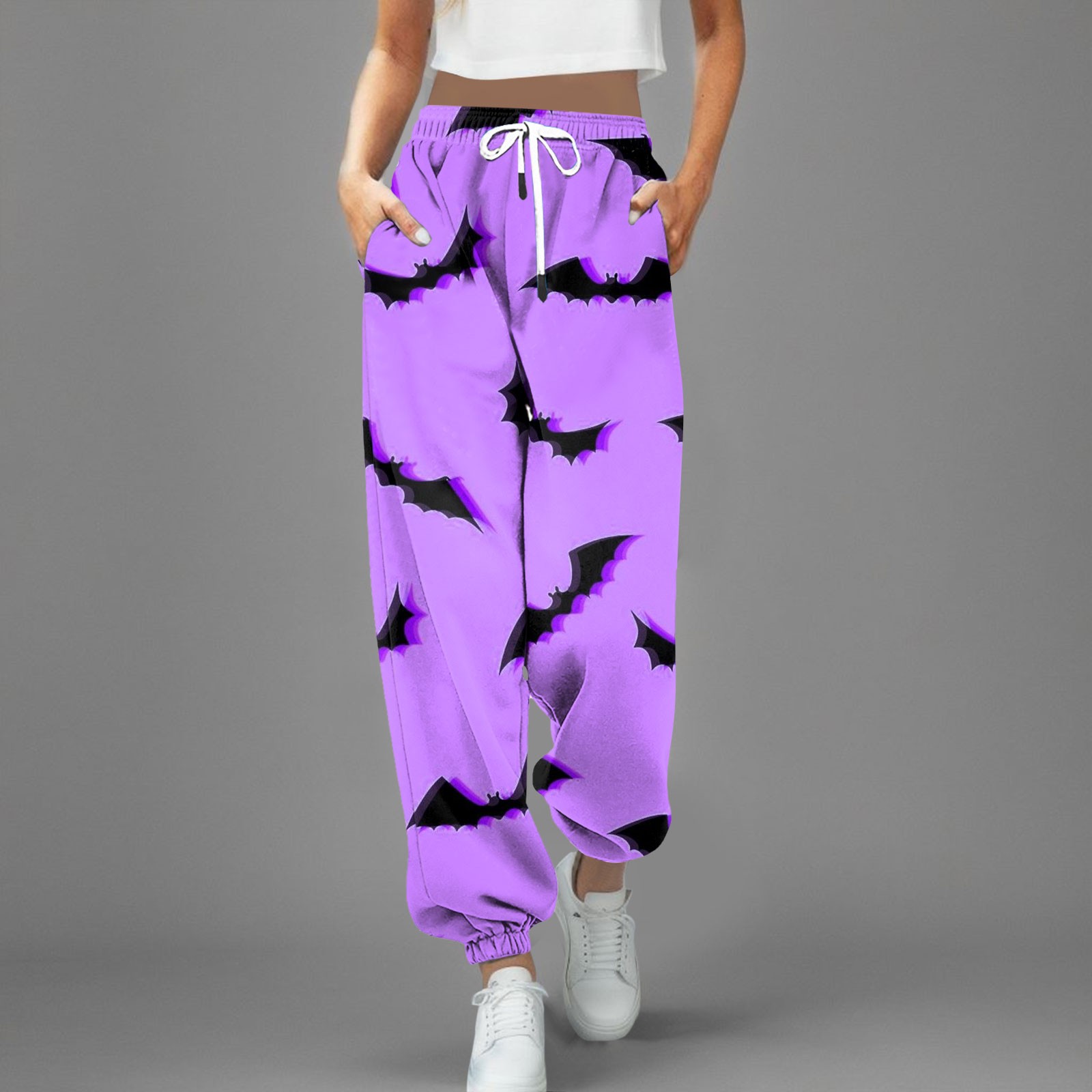 Women Halloween Streetwear Wide Leg Pants