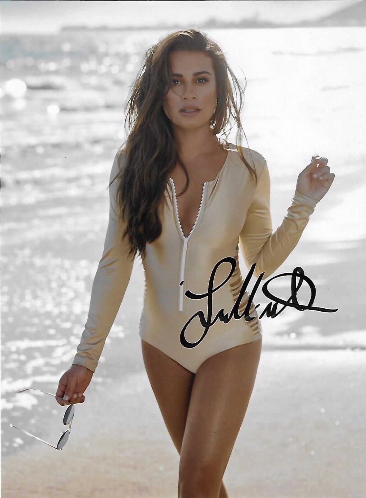 Lea Michele HAND signed Autographed Photo Poster painting RARE HOT SEXY