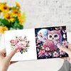 (US Local)6Pcs Owl Butterfly Diamond Painting Greeting Card for Holiday Party Favors