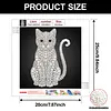 DIY Pearl Painting Kitten for Home Wall Decor(25x25cm)