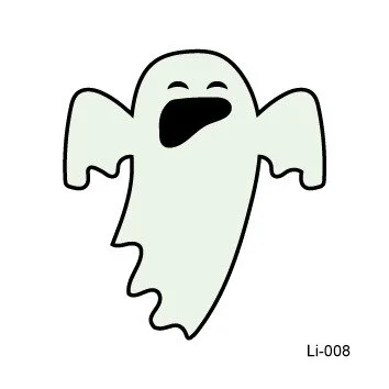 Sdrawing Glowing Tattoo Stickers Children's Glowing Toy Spider Pumpkin ghost Face Simulation Cartoon Luminous Tattoo Stickers