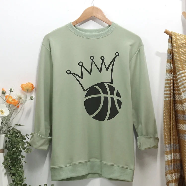Basketball Crown Women Casual Sweatshirt-Annaletters