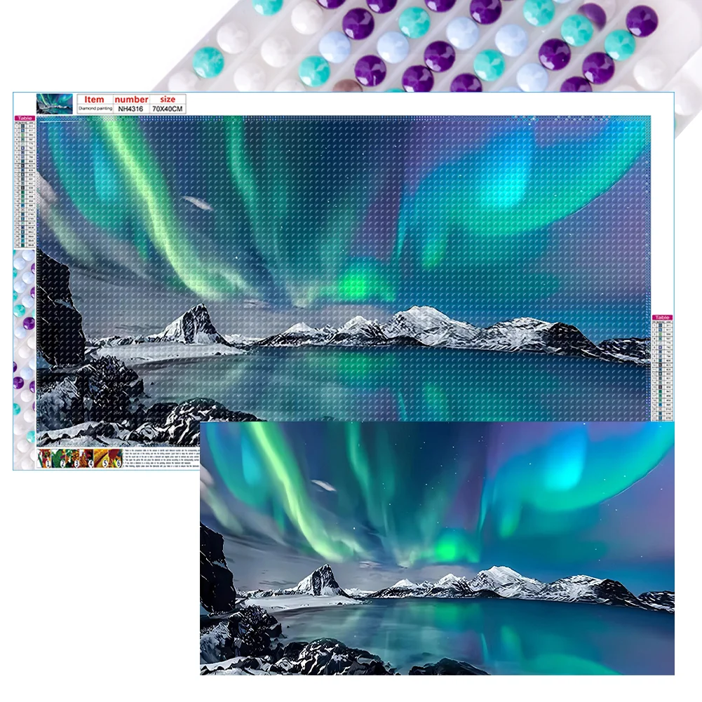 2pcs Diamond Painting - Full Round Drill - Aurora(Canvas|70*40cm)