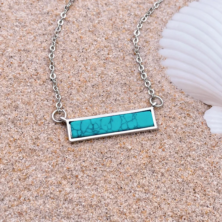 Turquoise Bar Necklace