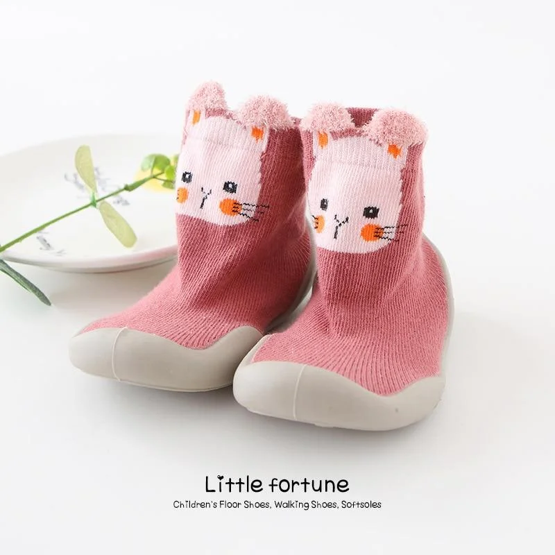 Baby Boy Girl Shoes Autumn Winter Spring Infant Nonslip Sock Kid Soft Rubber Sole Sock Toddler Shoes Anti-slip Floor Socks Shoes