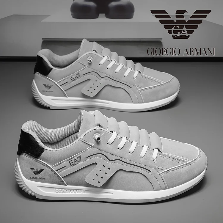 Męskie skórzane buty codzienne Armani 2024