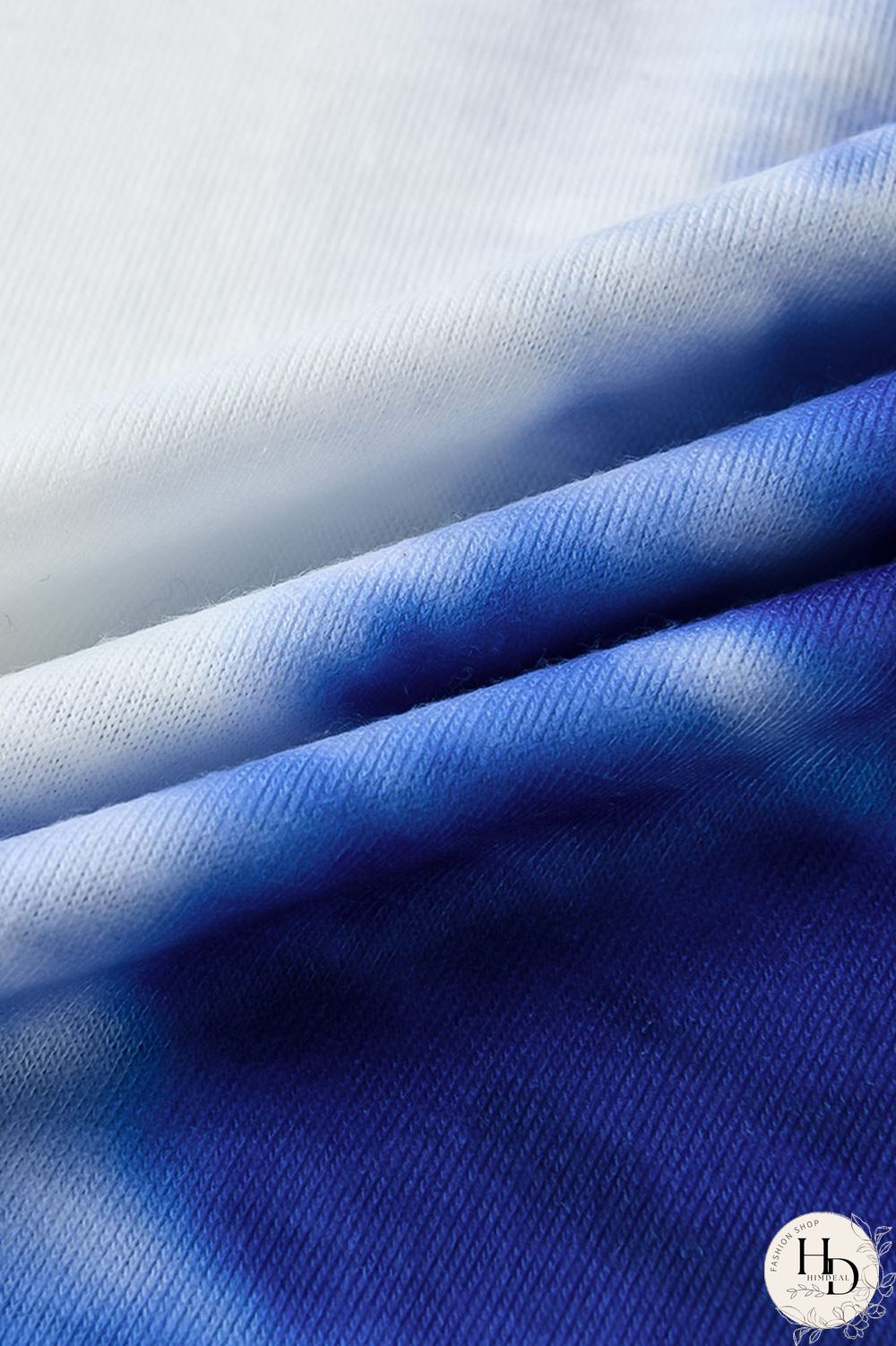 Blue Fashion Sexy Plus Size Gradual Change Print Basic Turndown Collar Printed Dress