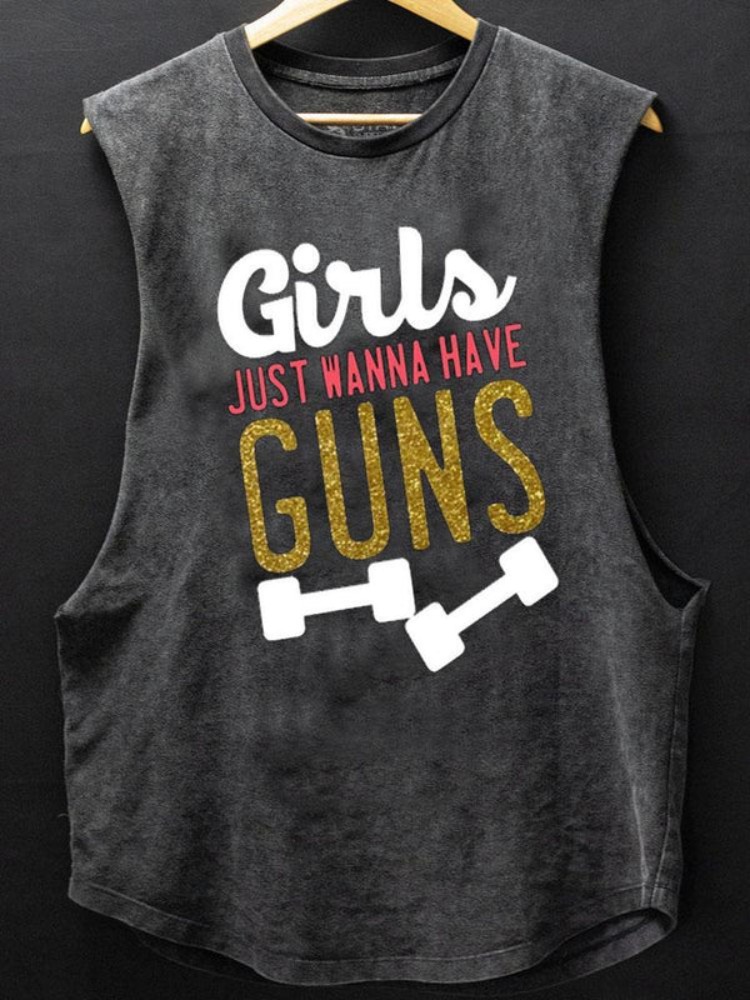 Girls Just Wanna Have Guns Scoop Bottom Cotton Tank / Rvogue / Rvogue